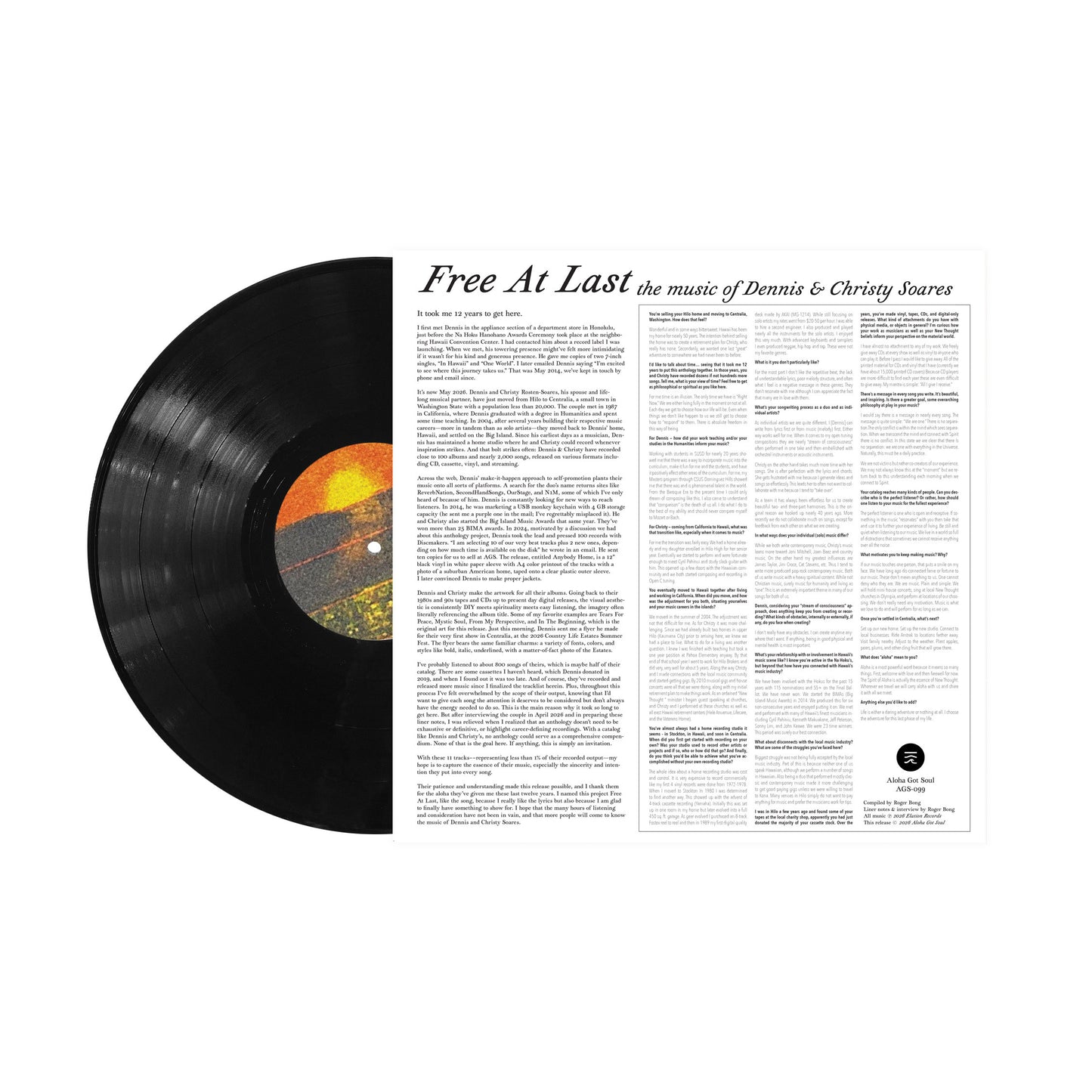 Dennis & Christy Soares - Free At Last (AGS-099)