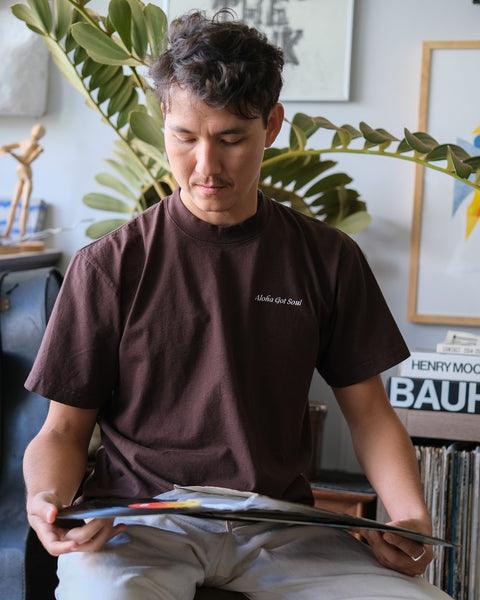 RSBP T-shirt (Chocolate / White) Records Should Be Played
