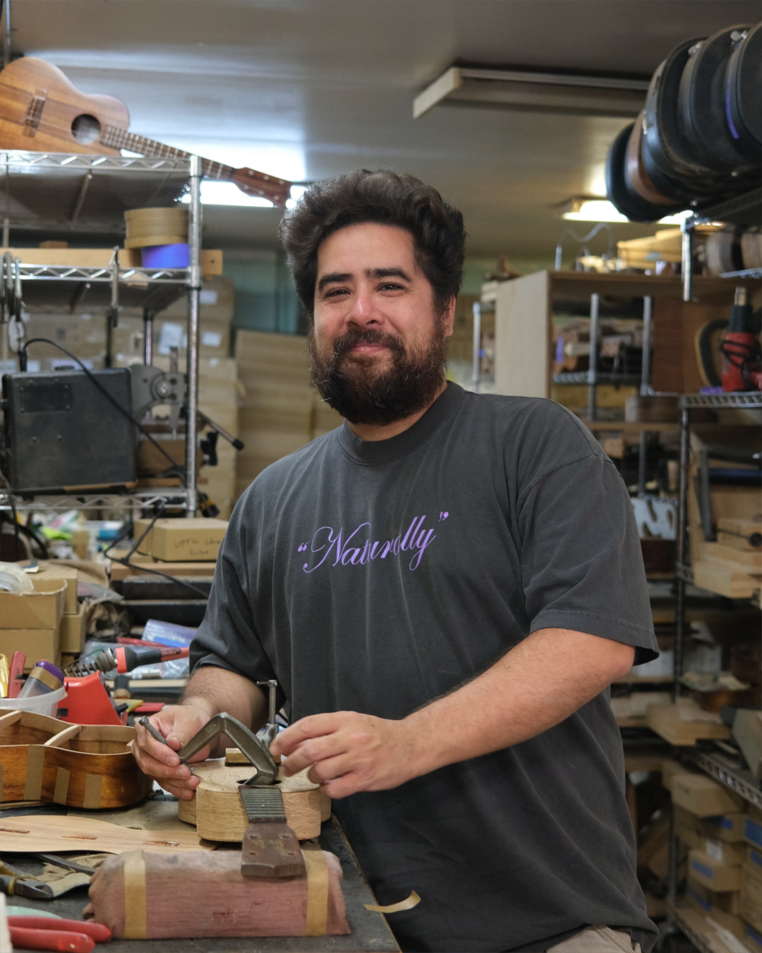 カラパナ ナチュラリー Tシャツ(ピグメントダイ ヴィンテージブラック)