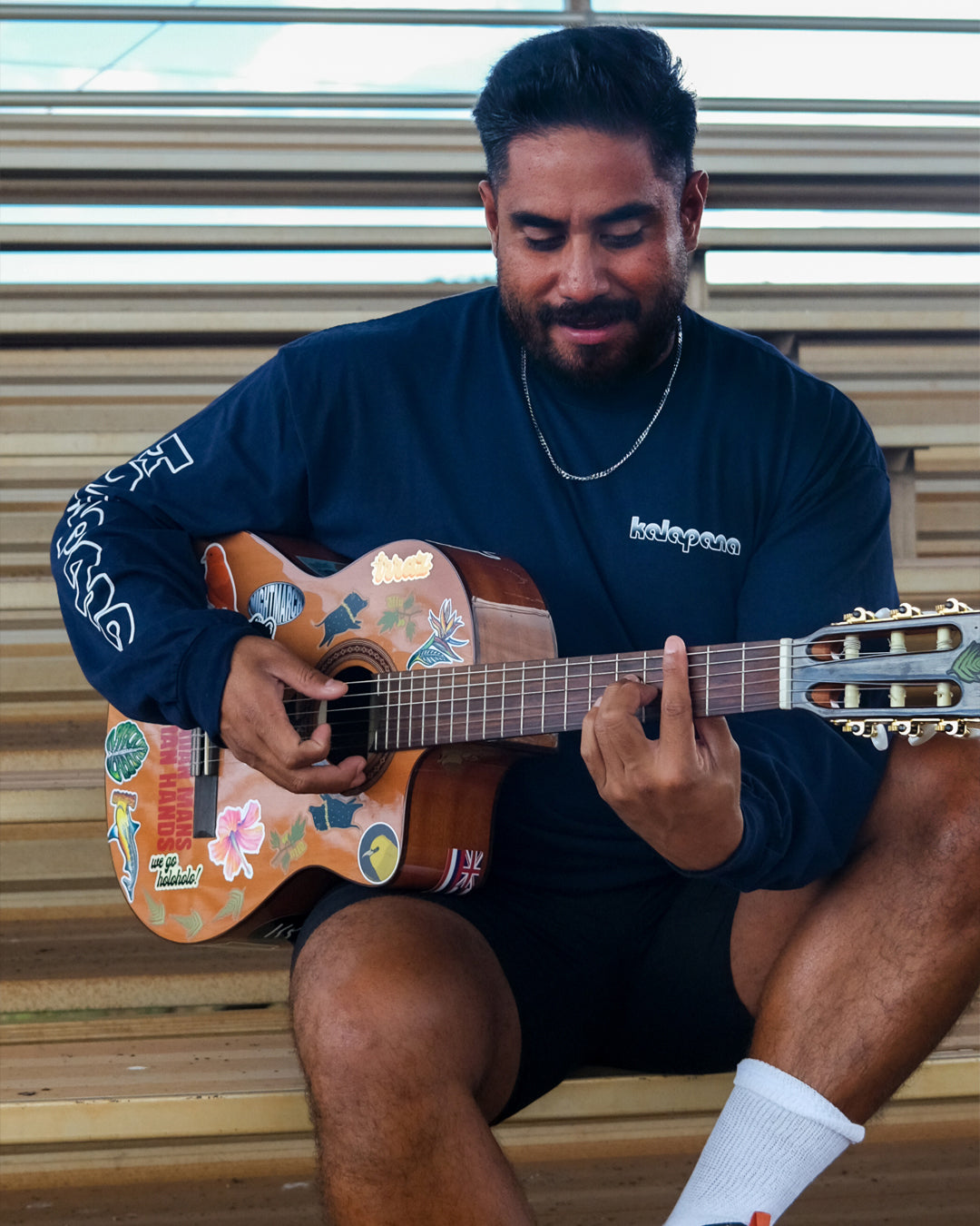 カラパナ クラシック ロゴ ロングスリーブ シャツ (ネイビー)