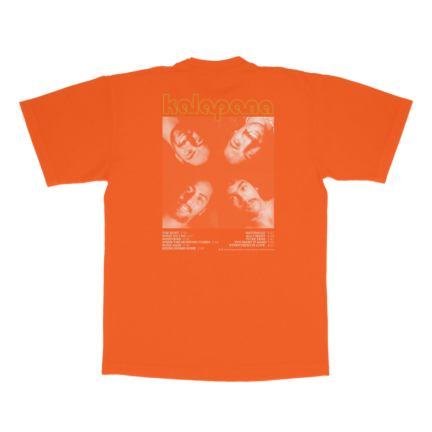 Kalapana Album Cover T-Shirt (Bright Orange)