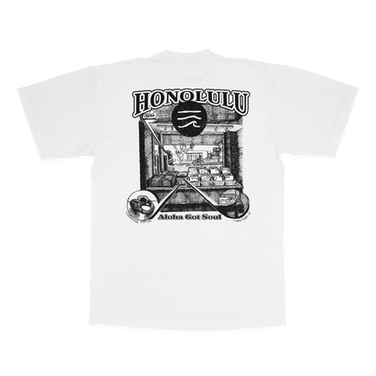 ショップウィンドウTシャツ（ホワイト/ブラック）