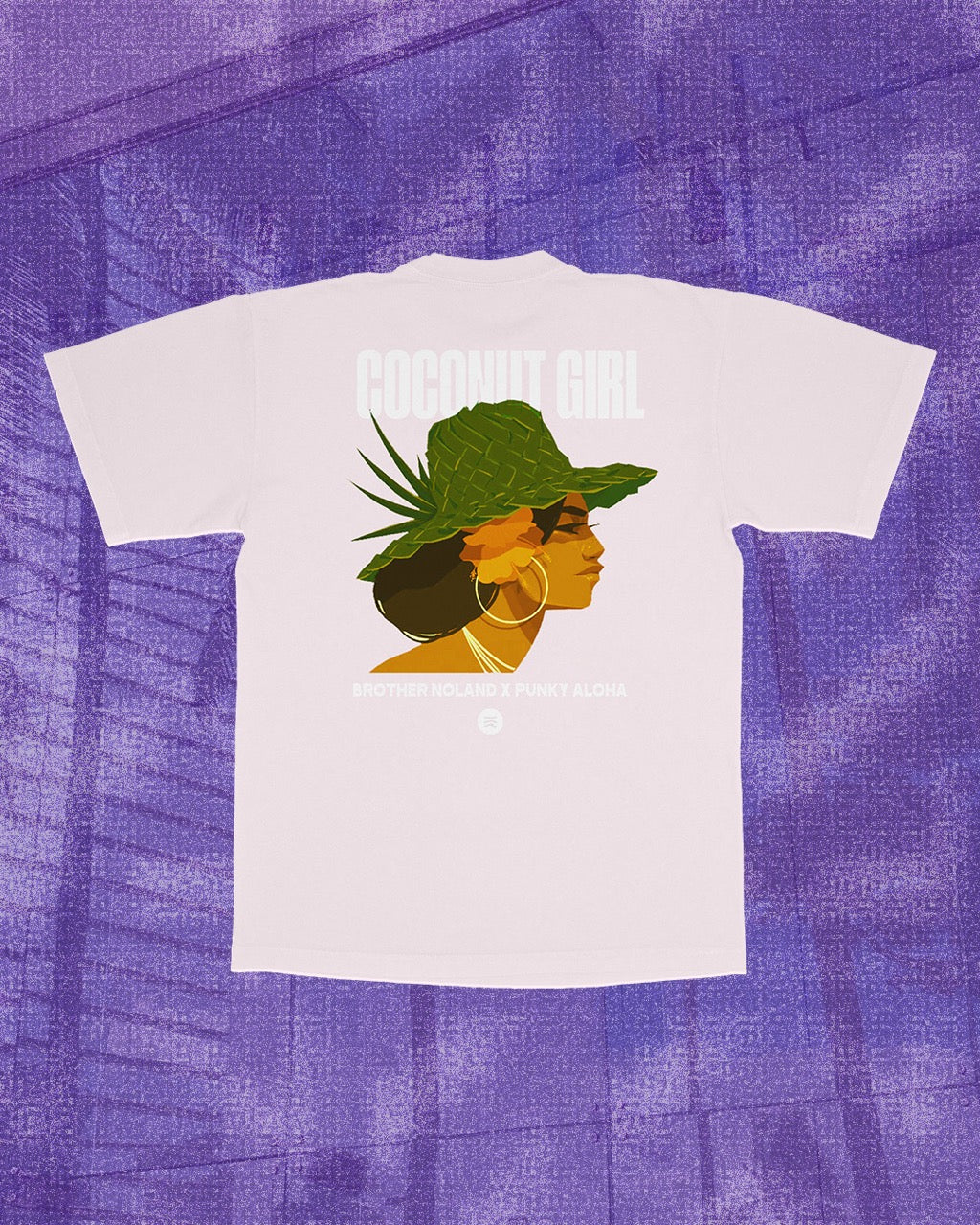 ココナッツガールTシャツ（ライトピンク） - パンキーアロハ×ブラザーノーランド