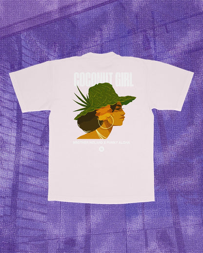 ココナッツガールTシャツ（ライトピンク） - パンキーアロハ×ブラザーノーランド