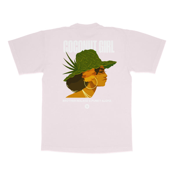 Coconut Girl T-shirt (Light Pink) - Punky Aloha x Brother Noland