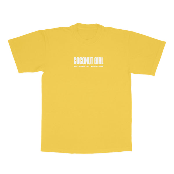 Coconut Girl T-shirt (Yellow) - Punky Aloha x Brother Noland