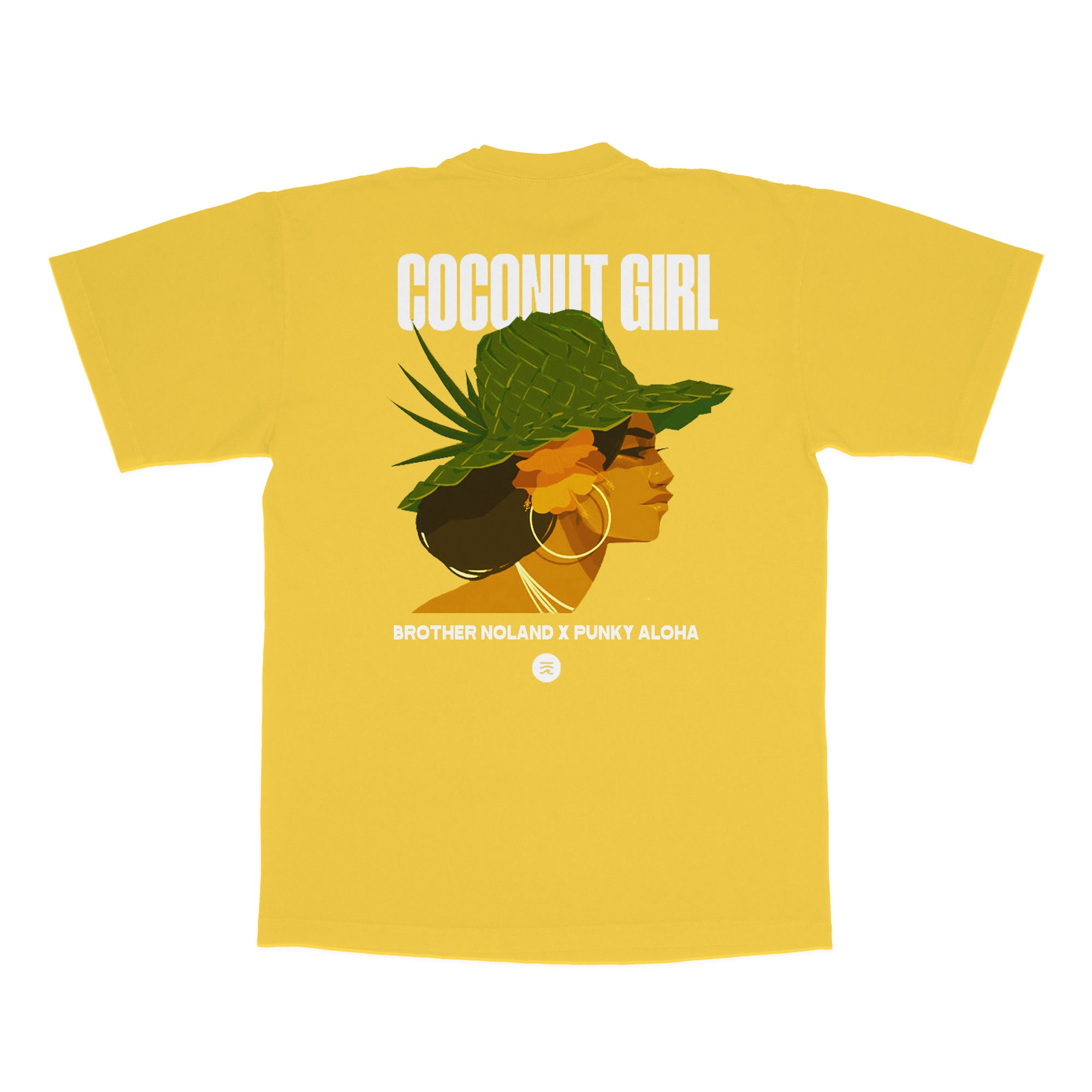ココナッツガールTシャツ（イエロー） - パンキーアロハ×ブラザー