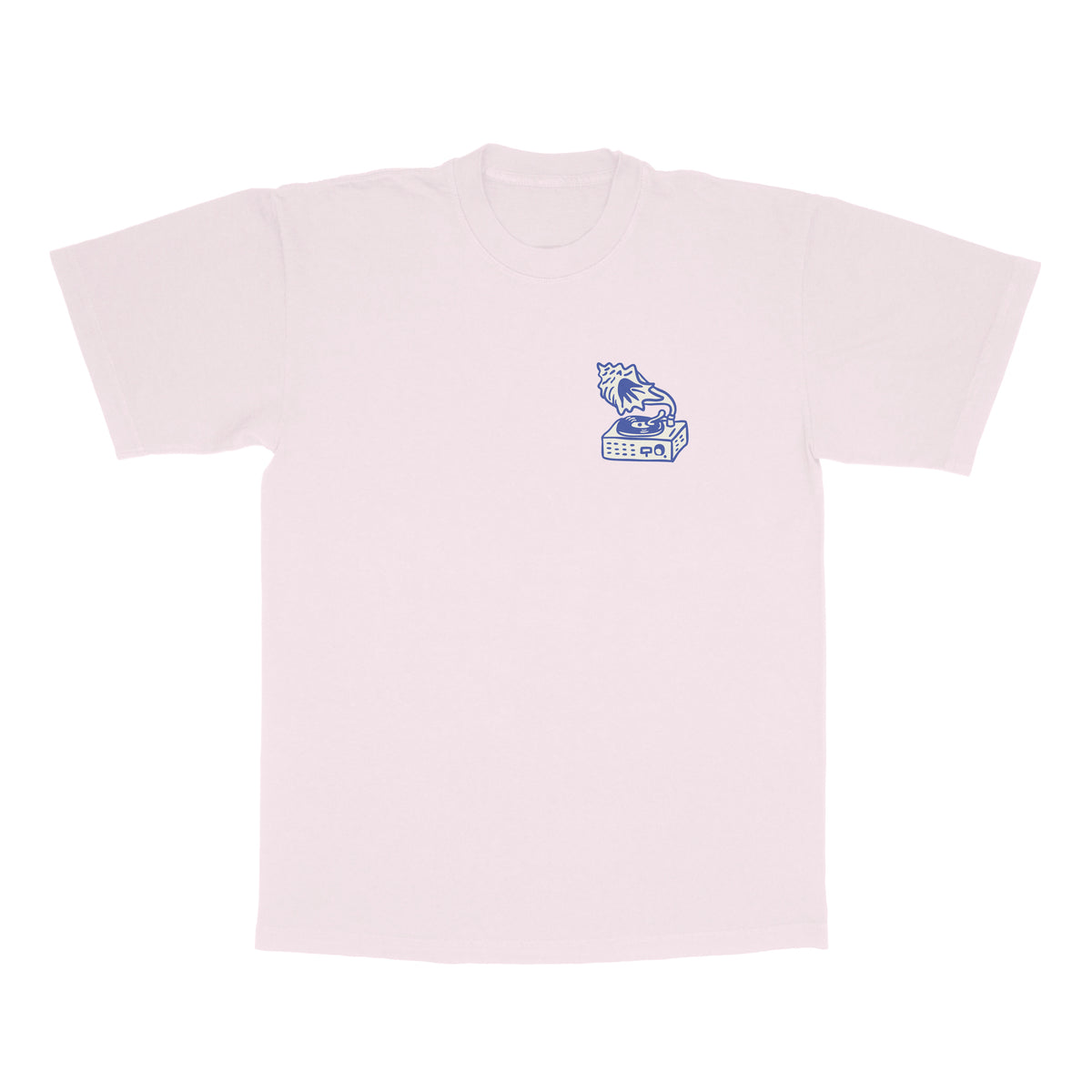 Conch Shell Phonograph T-shirt (Light Pink)