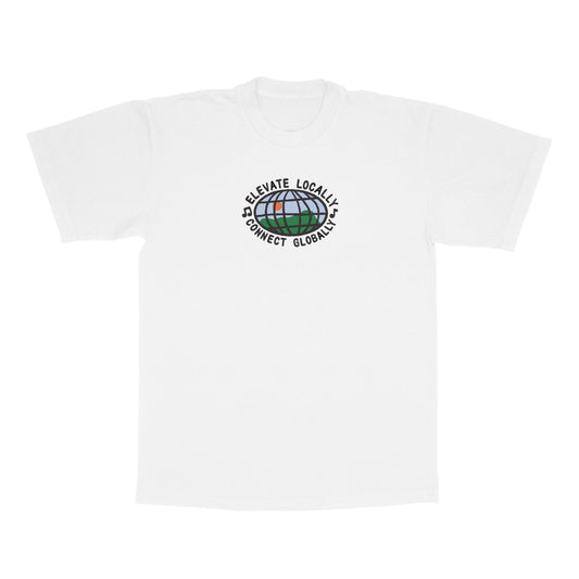 Elevate Locally, Connect Globally T-shirt (White)