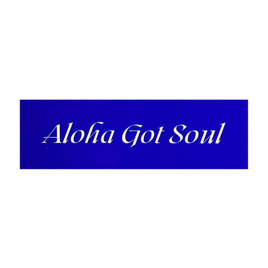 Aloha Got Soul script font sticker (blue)