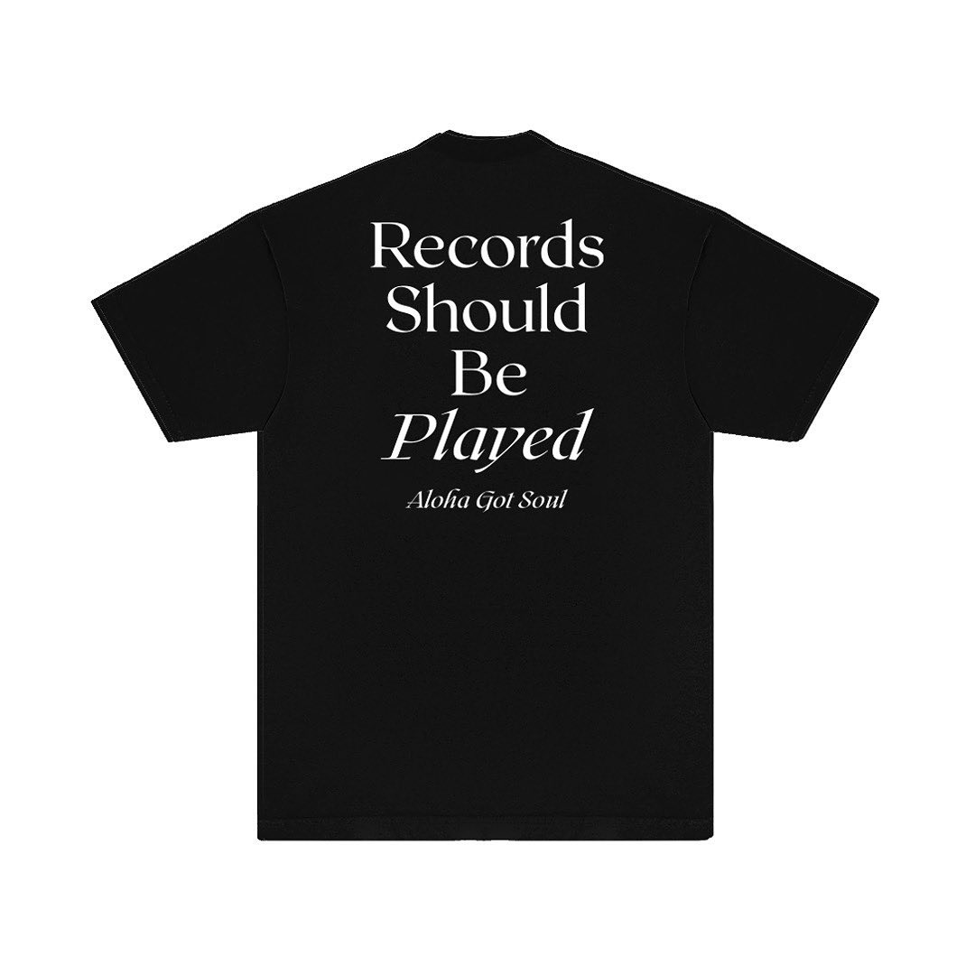 RSBP T-shirt (Black / White) Records Should Be Played