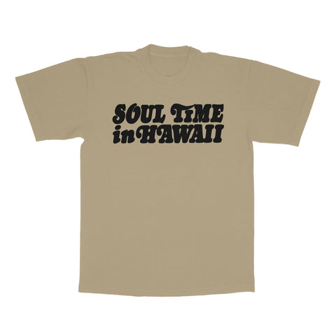 Soul Time in Hawaii T-shirt (Dark Sand / Black)