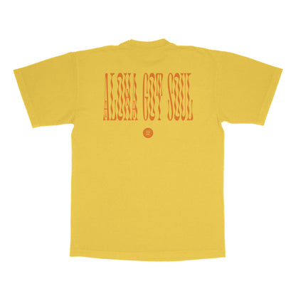 From These Shores Tシャツ（「Pua Kenikeni」/イエロー/オレンジ）