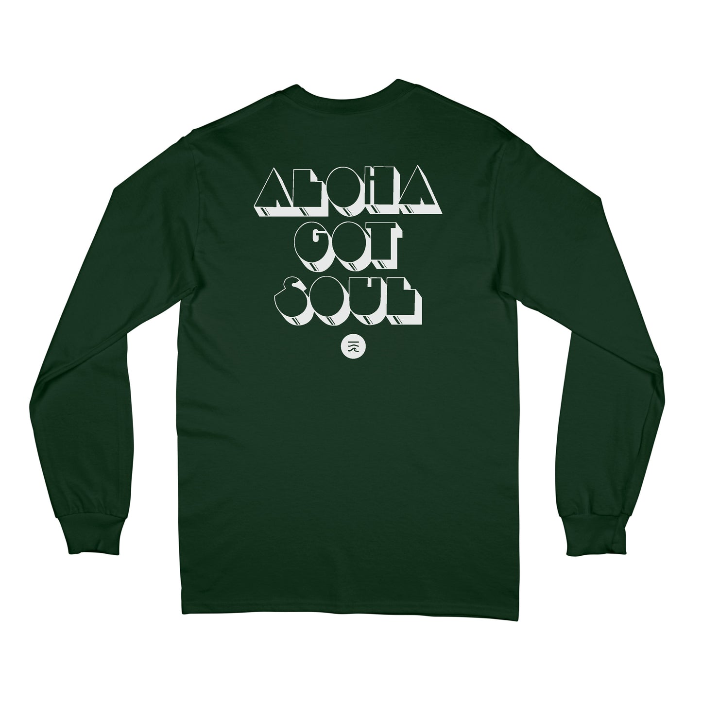 ディスコアイランド ロングスリーブシャツ（フォレストグリーン/ホワイト）