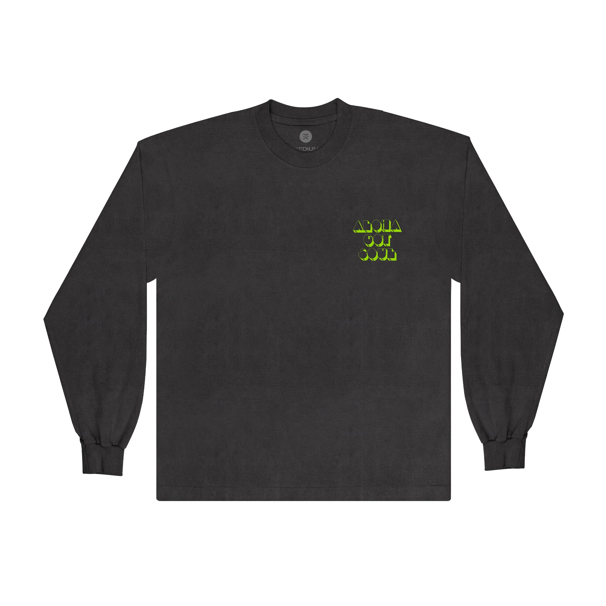 Disco Island Long Sleeve Shirt (Vintage Black / Lime Green)