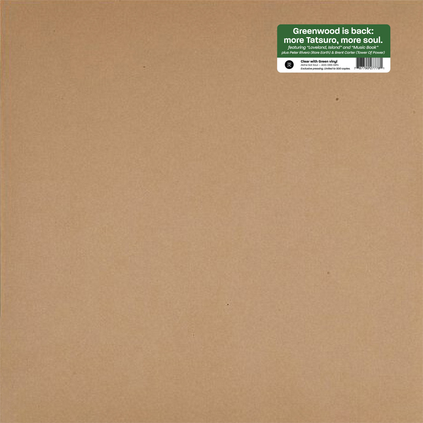 グリーンウッド - ミュージックブック（アロハ・ゴット・ソウル版）（AGS-068）