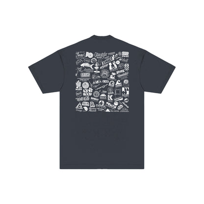 レーベルロゴTシャツ（ドルフィンブルー）