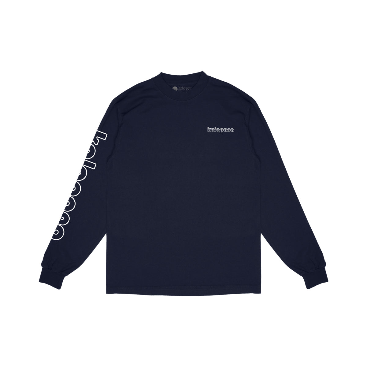 Kalapana Classic Logo Long Sleeve Shirt (Navy) – Aloha Got Soul