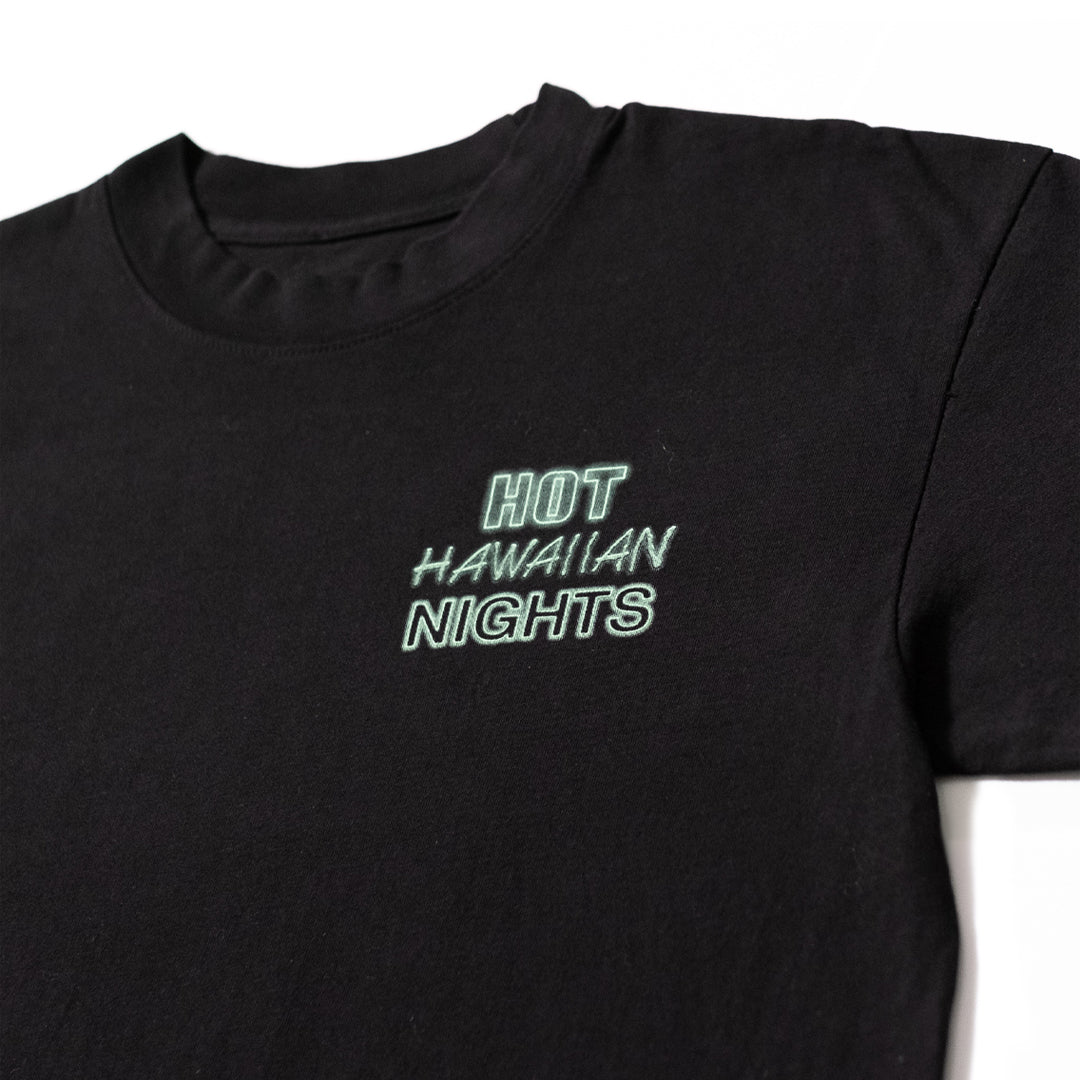 ホットハワイアンナイトTシャツ（ブラック/ネオン）
