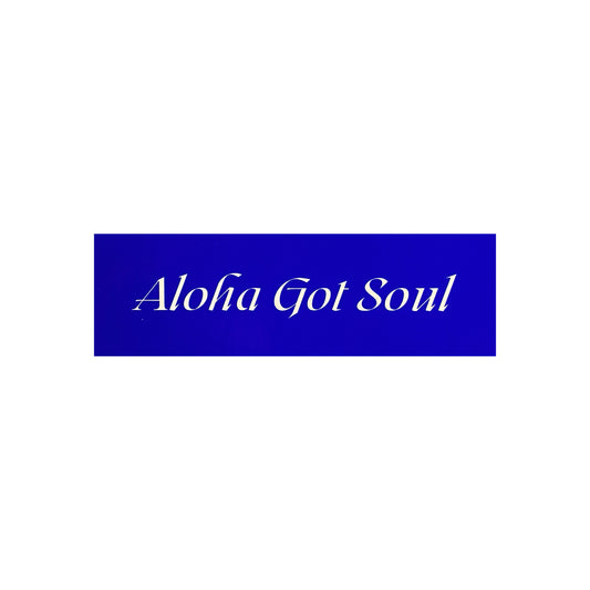 Aloha Got Soul script font sticker (blue)